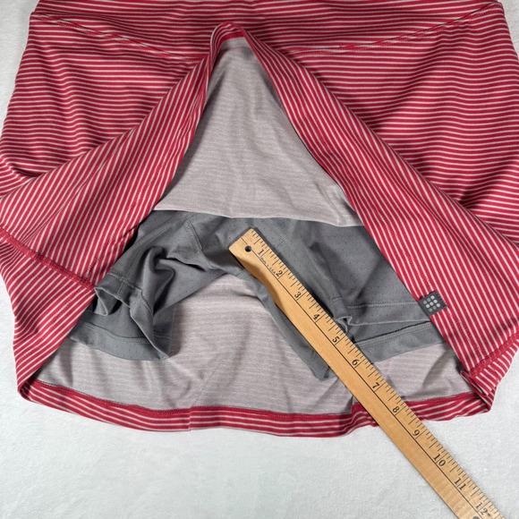 Title Nine Dream Skort Size L Red 14' White Striped Athletic Tennis Pickleball - Picture 9 of 9